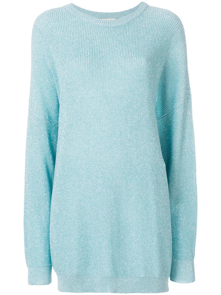 Laneus Long Round Neck Jumper - Black