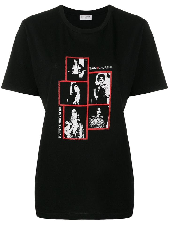 Saint Laurent Everything Now Printed T-shirt - Black