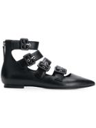 Ash Buckled Ankle Shoes - Black