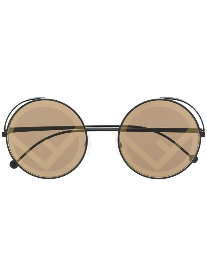 Fendi Eyewear Fendirama Round Sunglasses - Black