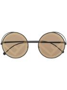 Fendi Eyewear Fendirama Round Sunglasses - Black