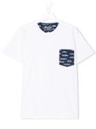 Mc2 Saint Barth Kids Printed Pocket T-shirt - White