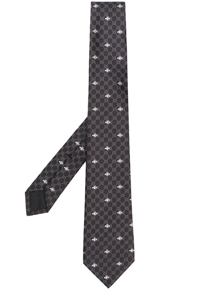 Gucci Gg Bees Tie - Black