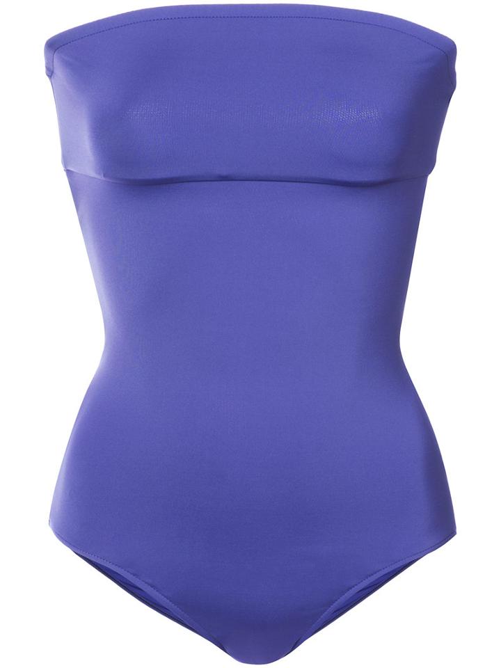 Onia - Allie Strapless One-piece - Women - Nylon/spandex/elastane - S, Pink/purple, Nylon/spandex/elastane