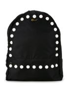 Muveil Embellished Zip Up Backpack, Black, Nylon
