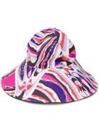 Emilio Pucci Burle Print Wide Brim Hat - Pink
