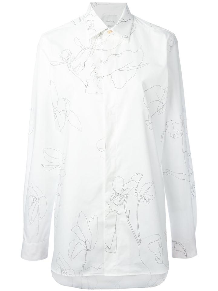 Paul Smith - Patterned Shirt - Men - Cotton - 15 1/2, White, Cotton
