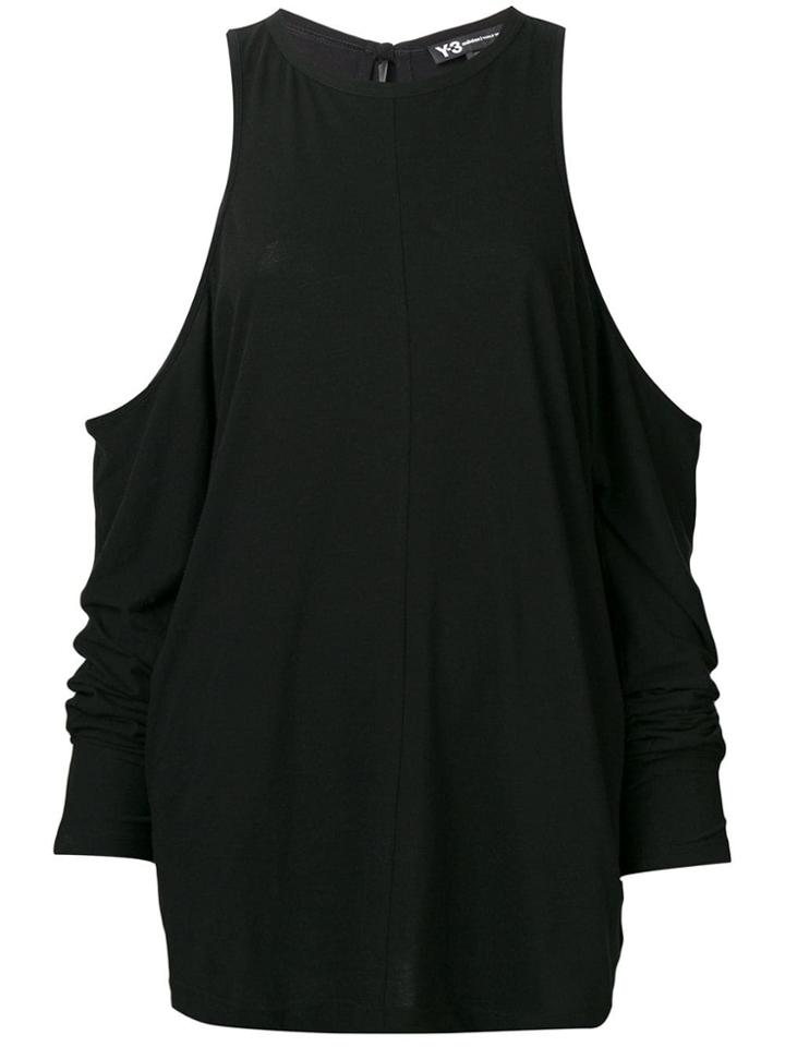 Y-3 Open Shoulder Knitted Top - Black