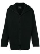 Roberto Collina Zipped Hooded Jacket - Black