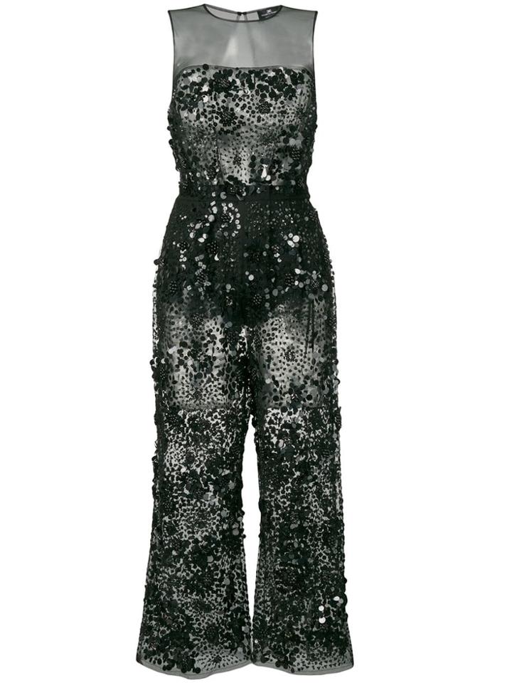 Elisabetta Franchi Beaded Jumpsuit - Black