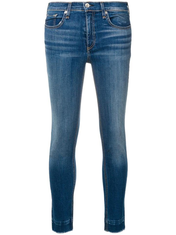 Rag & Bone Skinny Ankle Jeans - Blue