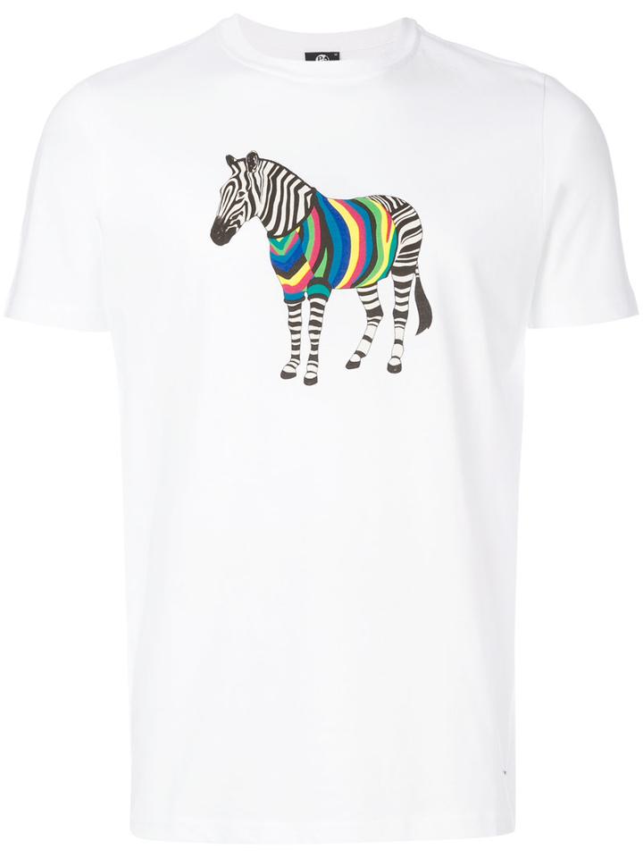 Ps By Paul Smith - Multicolour Zebra T-shirt - Men - Organic Cotton - Xxl, White, Organic Cotton