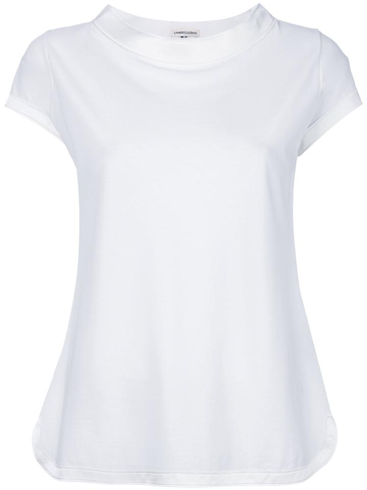 Lamberto Losani Silk Trim Top - White