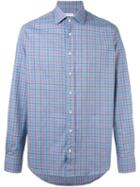 Etro Checked Shirt, Size: 42, Blue, Cotton