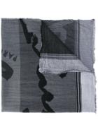 Kenzo Printed Scarf, Men's, Black, Cotton