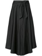Milly Pleated A-line Skirt - Black