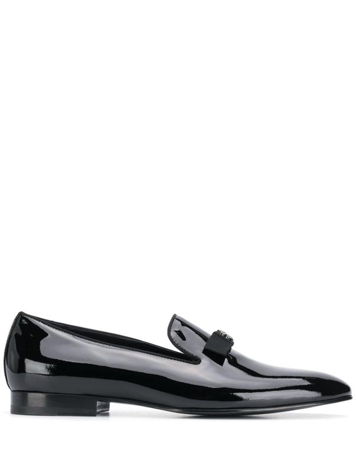 Roberto Cavalli Logo Plaque Loafers - Black