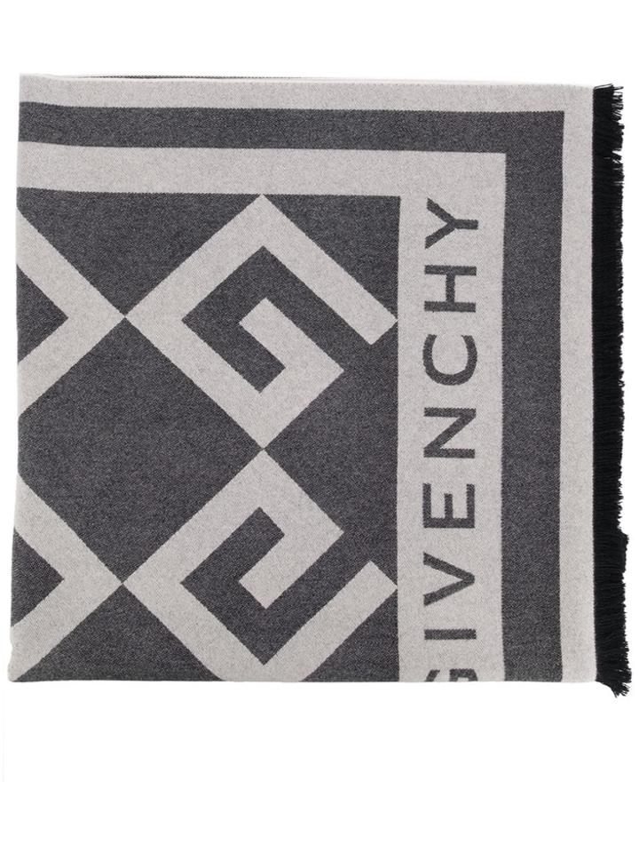 Givenchy Large Logo Scarf - Grey