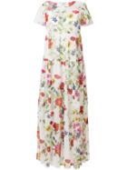Blugirl Floral Print Maxi Dress - White