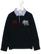 Lapin House - Longsleeved Polo Shirt - Kids - Cotton/linen/flax - 8 Yrs, Blue