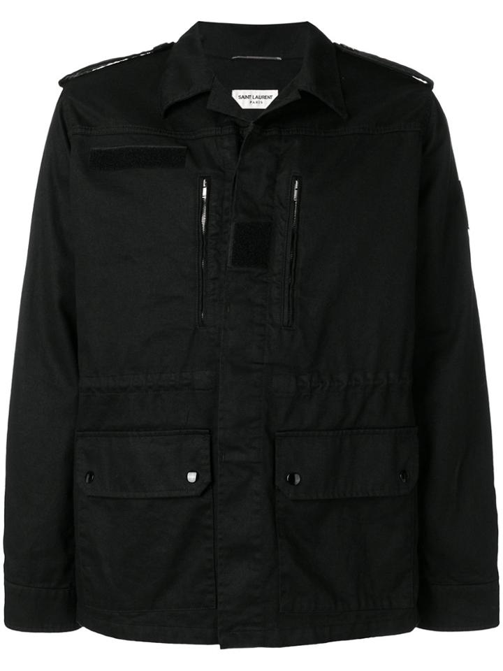 Saint Laurent Sunset Patch Cargo Jacket - Black