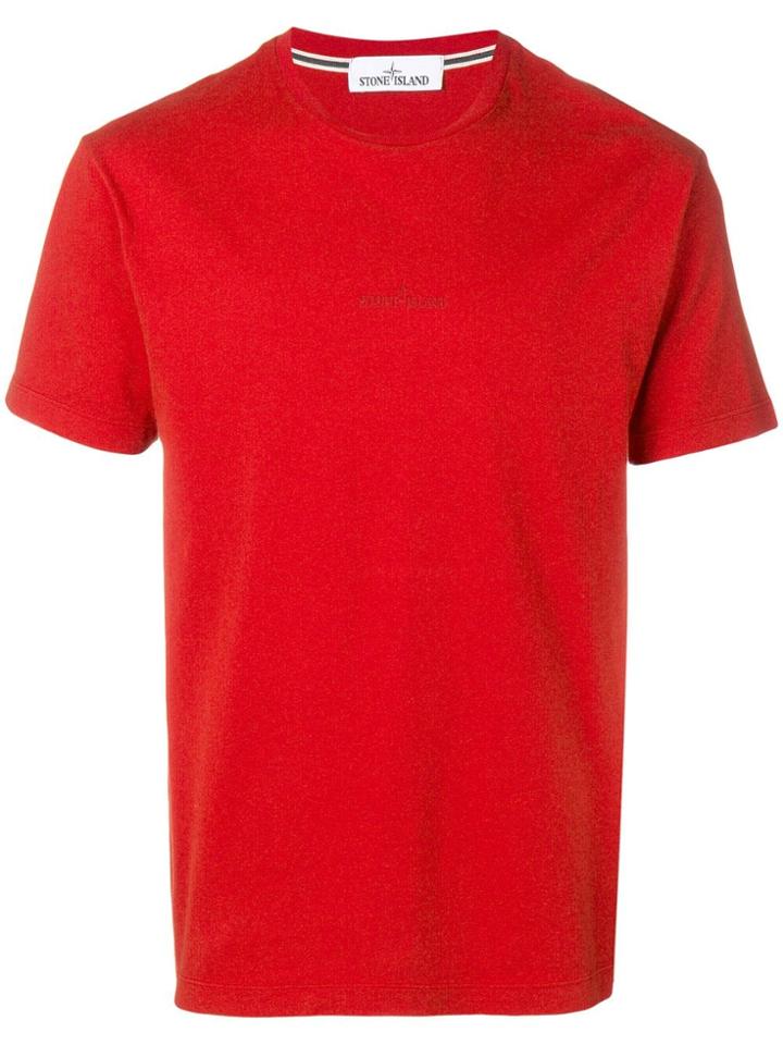 Stone Island Logo Print T-shirt - Orange