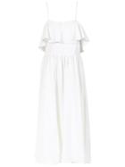 Adriana Degreas Ruffle Midi Dress - White