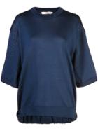 Tibi Corded Oversized T-shirt - Blue