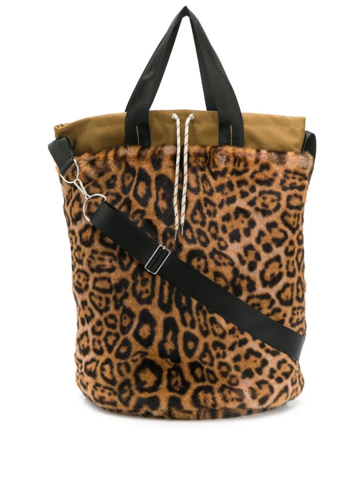Bellerose Helua Leopard Print Tote Bag - Brown