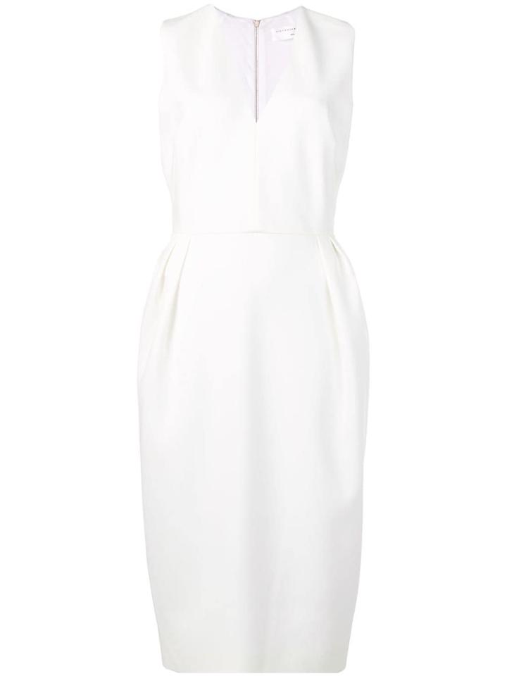 Victoria Beckham V-neck Crepe Dress - White