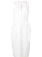 Victoria Beckham V-neck Crepe Dress - White