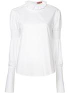 Maggie Marilyn You Make Me Brave Ruffle Trim Shirt - White