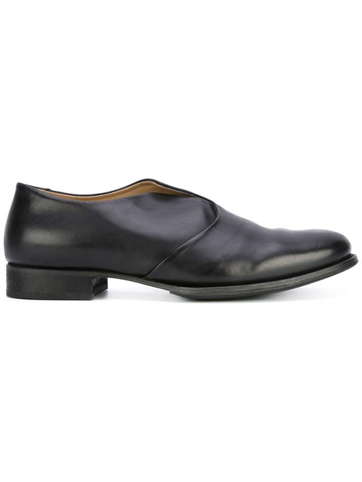 Yohji Yamamoto Crossed Detail Slippers - Black