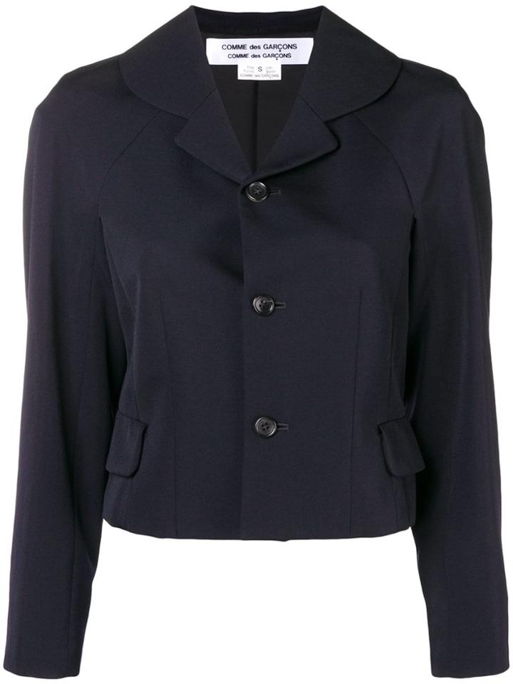 Comme Des Garçons Comme Des Garçons Cropped Fitted Jacket - Blue