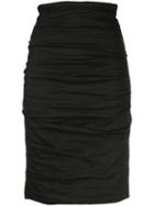 Nicole Miller Sandy Ruched Skirt - Black