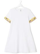 Emilio Pucci Junior Wave Border Skater Dress - White