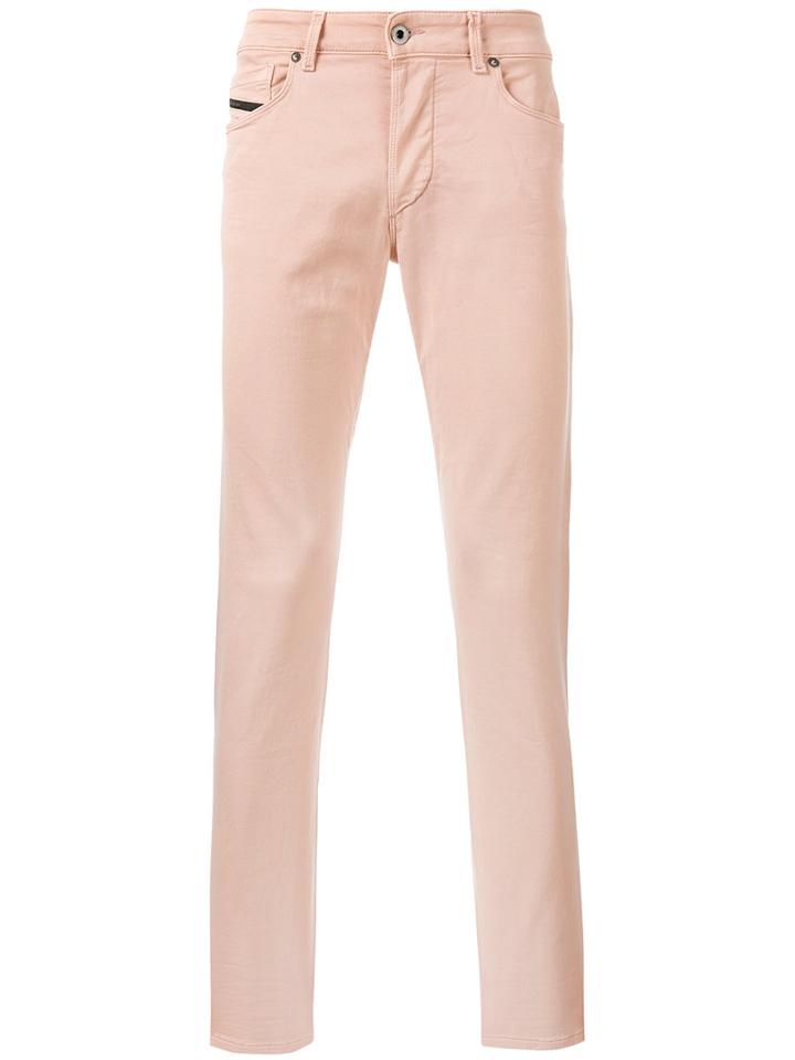 Diesel Black Gold Tapered Trousers, Men's, Size: 31, Pink/purple, Cotton/polyester/spandex/elastane