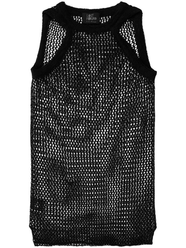 Lost & Found Ria Dunn Open Knit Tank Top - Black
