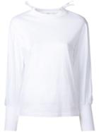 Toga Tassel Detailed Neck Blouse, Women's, Size: 36, White, Cotton