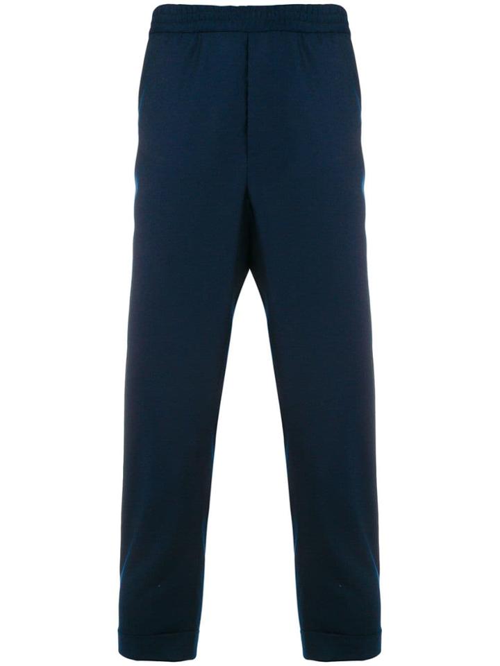 Ami Alexandre Mattiussi Elasticized Waist Trousers - Blue