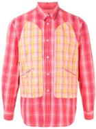 Comme Des Garçons Vintage Double Plaid Print Shirt - Pink