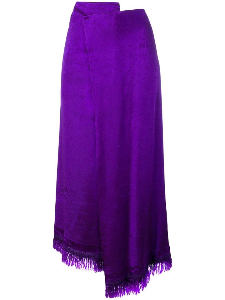 Marni Fringed Midi Skirt - Purple