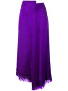 Marni Fringed Midi Skirt - Purple