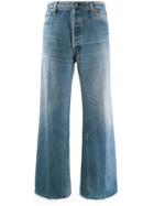 Re/done Straight-leg Cropped Jeans - Blue