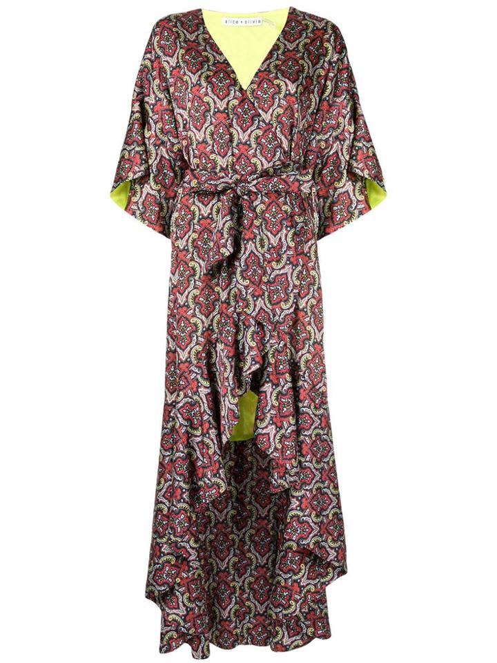 Alice+olivia Dani Kimono Dress - Red