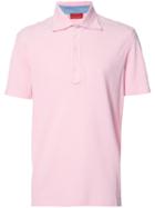 Isaia Classic Polo Shirt, Men's, Size: Large, Pink/purple, Cotton