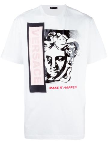 Versace Make It Happen T-shirt, Men's, Size: Medium, White, Cotton