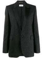 Saint Laurent Metallic Tailored Blazer - Black