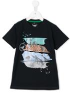 Armani Junior Zebra Print T-shirt, Boy's, Size: 6 Yrs, Blue