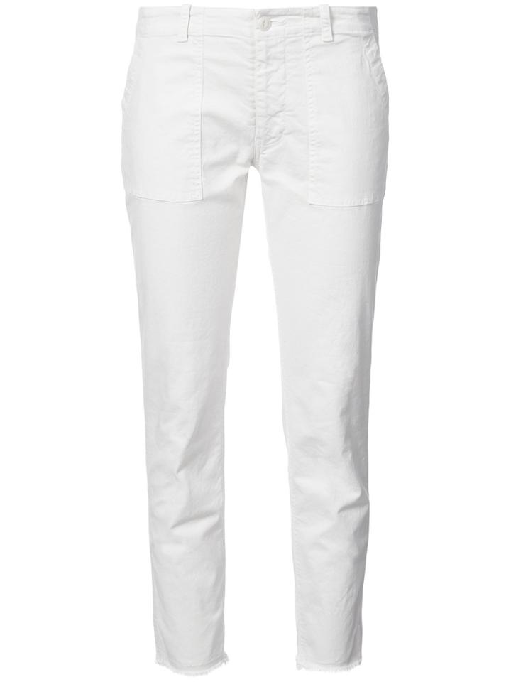 Nili Lotan Raw Hem Skinny Jeans - White